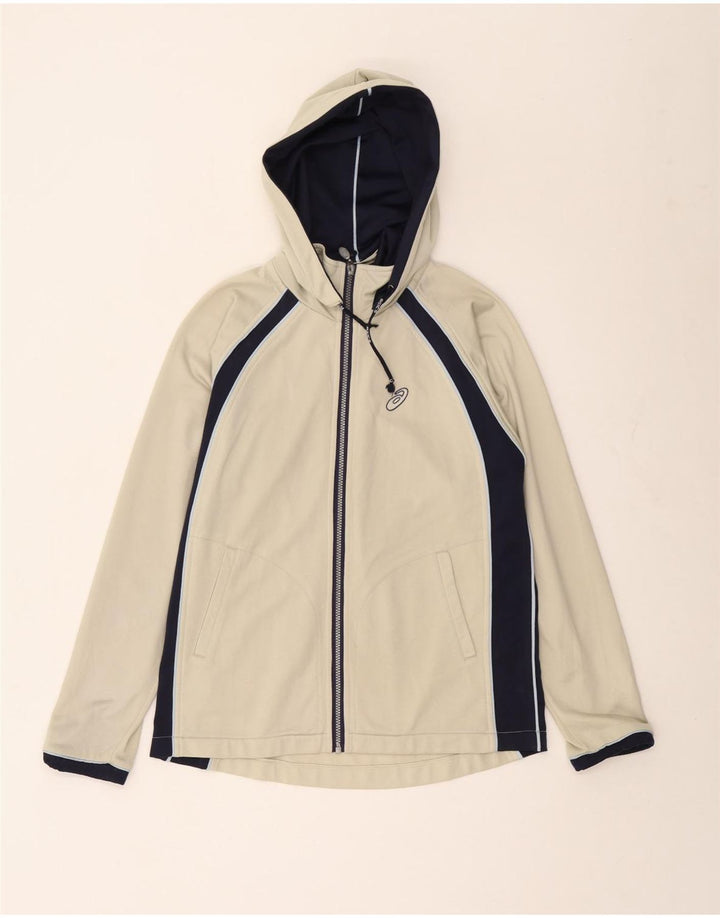 Ανδρικό πουλόβερ με κουκούλα με φερμουάρ Asics μεσαίο μπεζ χρώμα