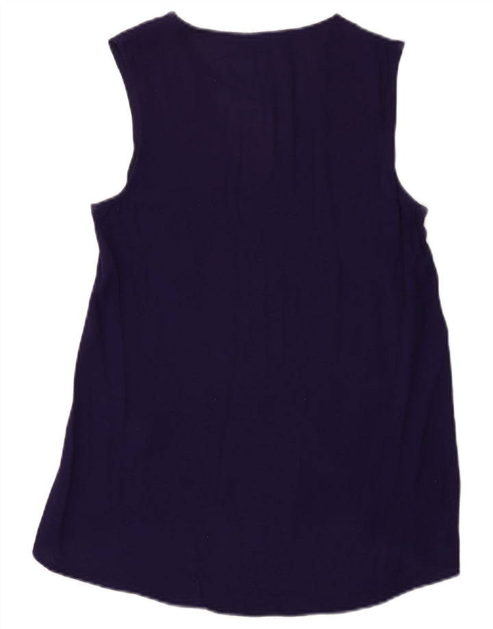 Zara Γυναικεία Μπλούζα Τοπ UK 10 Small Navy Blue Polyester