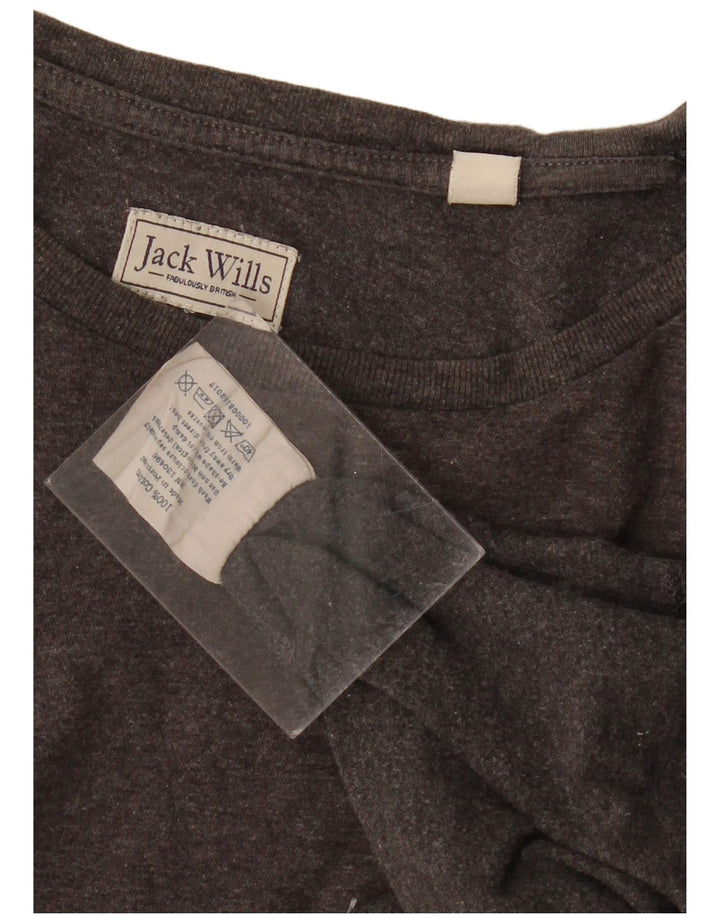 Ανδρικό μπλουζάκι JACK WILLS Μπλουζάκι μεσαίου γκρι βαμβακερό