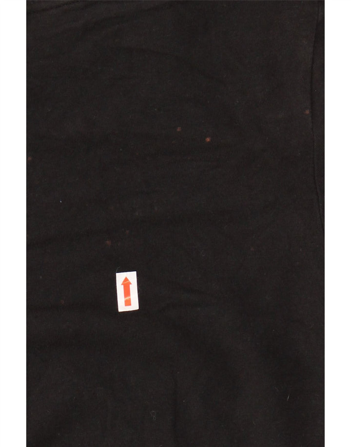 Γυναικείο T-Shirt ADIDAS Top UK 12 μεσαίο μαύρο βαμβακερό