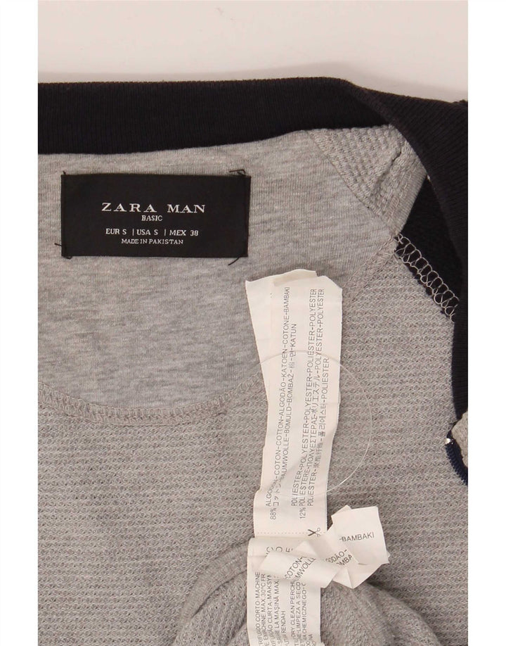 Μπουφάν Zara Ανδρική φόρμα φόρμας Small Grey Colourblock Βαμβακερό