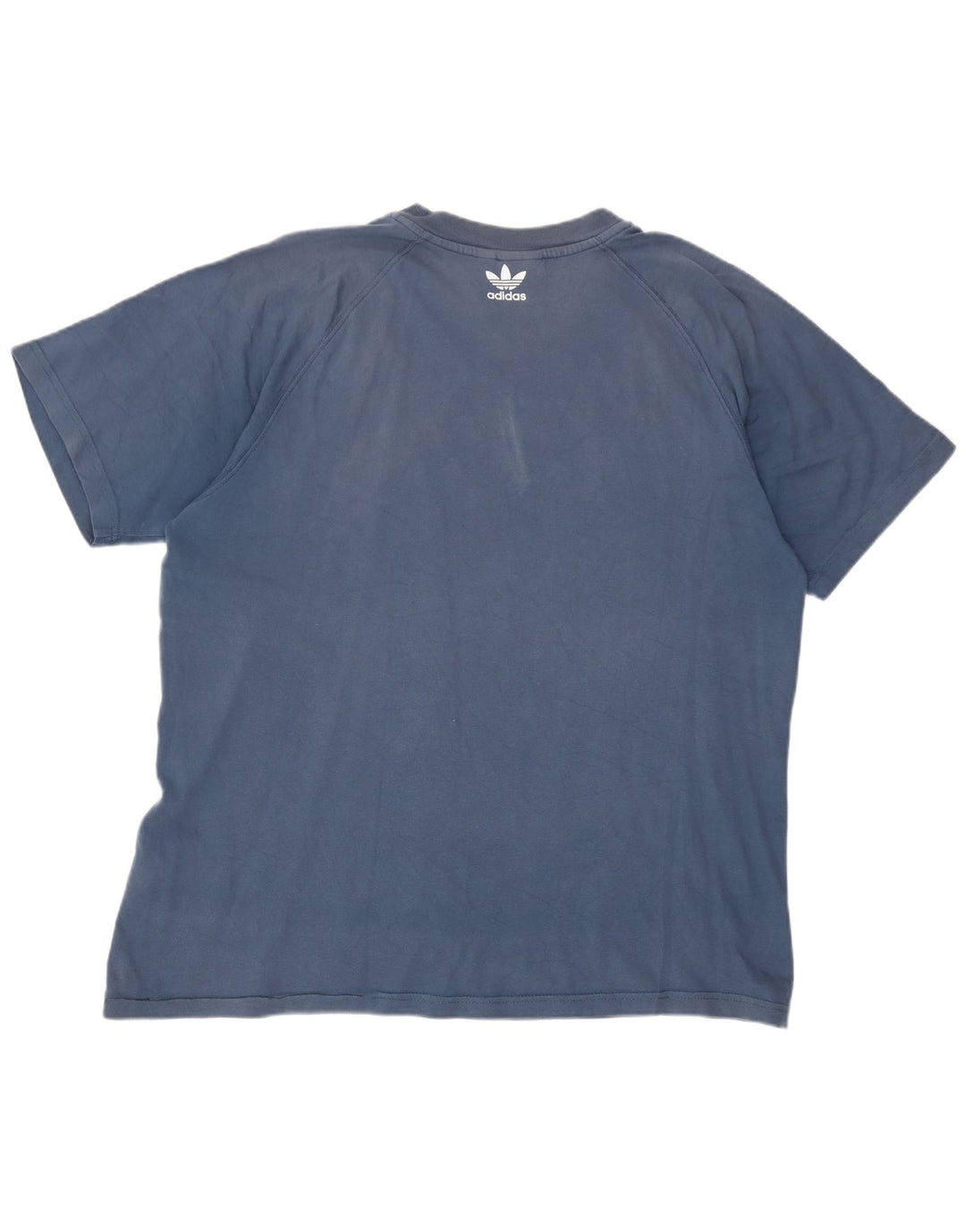 Ανδρικό γραφικό T-Shirt Adidas Top από μεσαίο μπλε βαμβακερό