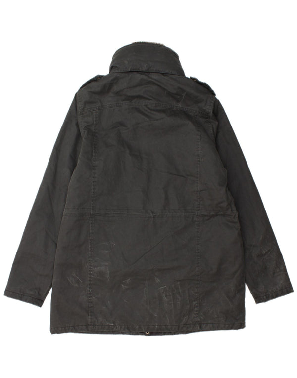 Fat Face Γυναικείο Military Hooded Waxed Jacket UK 14 Large Black