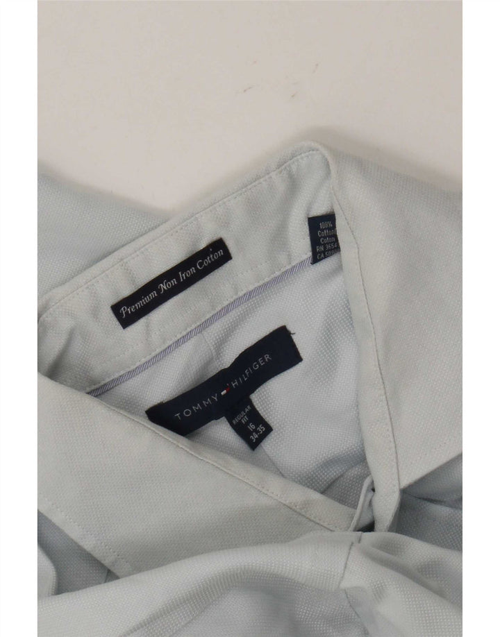 Ανδρικό πουκάμισο Tommy Hilfiger Regular Fit Size 16 Large μπλε βαμβακερό
