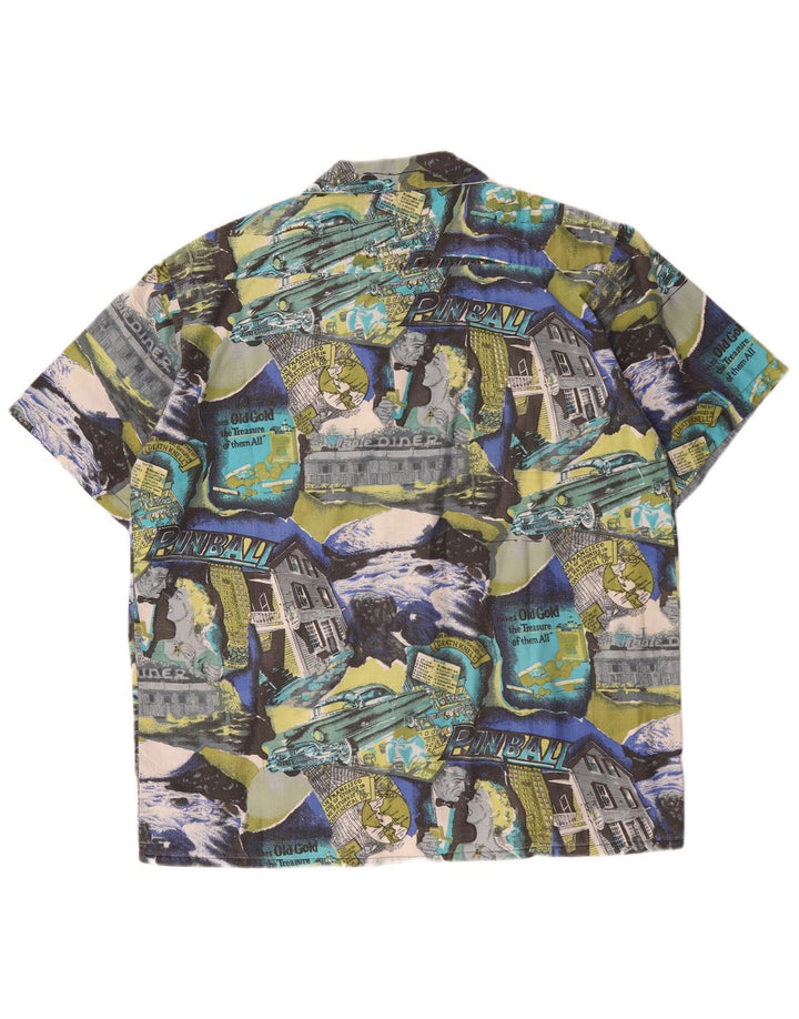 Vintage Ανδρικό πουκάμισο Abstract Pattern Μέγεθος 41/42 Μεγάλο Πολύχρωμο