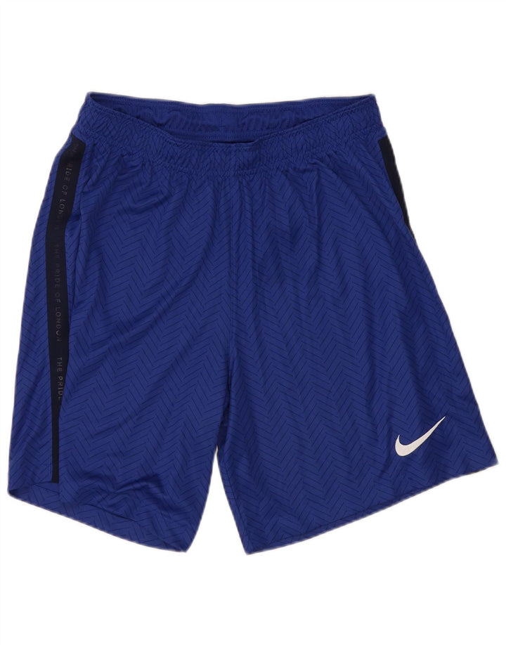 Ανδρικό γραφικό αθλητικό σορτς Nike, ανδρικό Dri Fit, μεγάλο μπλε χρώμα, πολυεστέρας