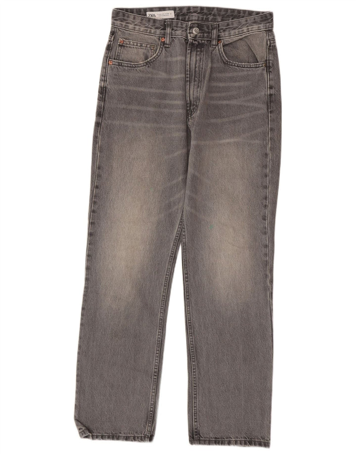 Zara Γυναικείο Straight Jeans EU 40 Medium W30 L29 Grey