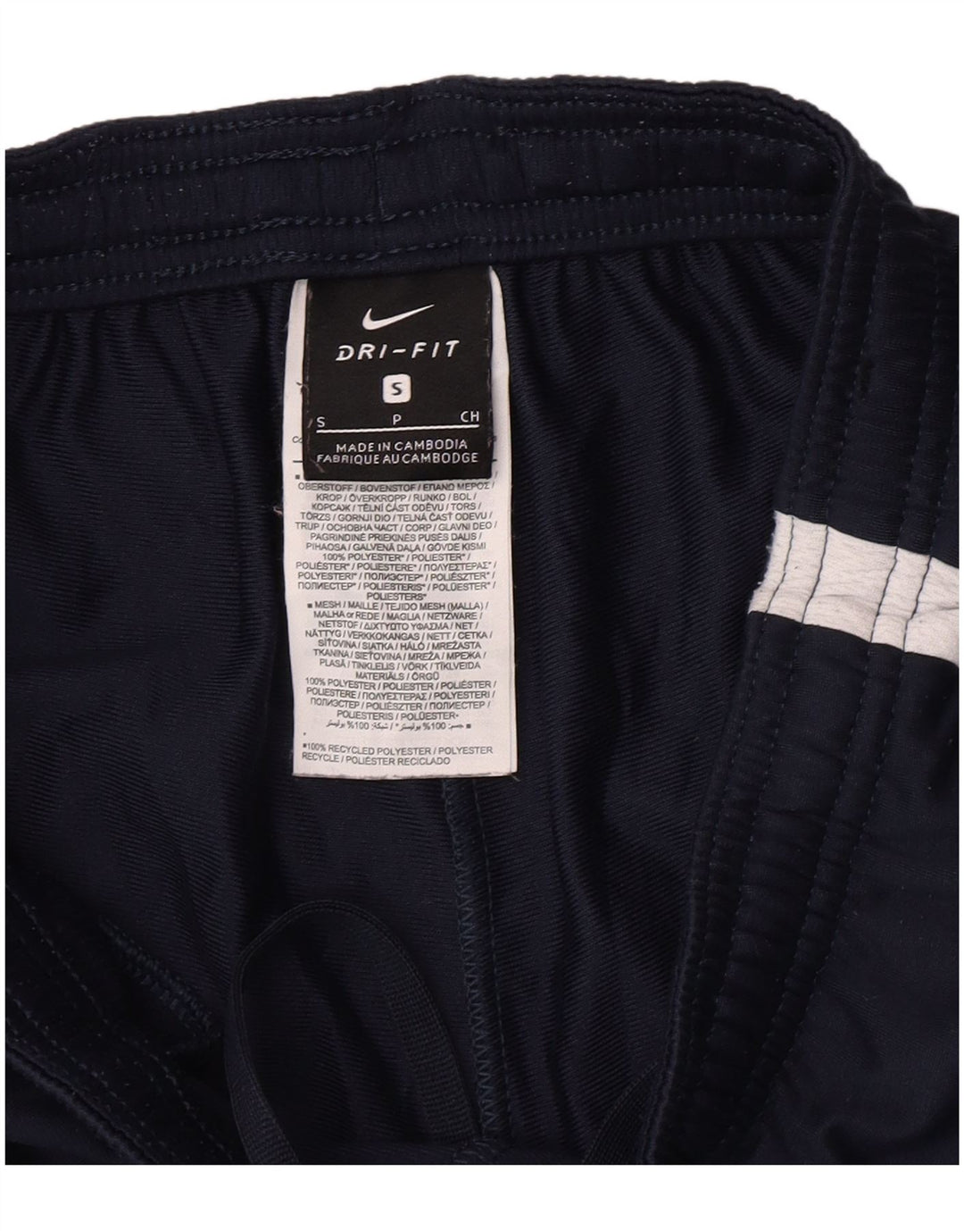 Ανδρικό παντελόνι αθλητικής φόρμας Nike Dri Fit Μικρό μπλε Navy Colorblock Πολυεστέρας