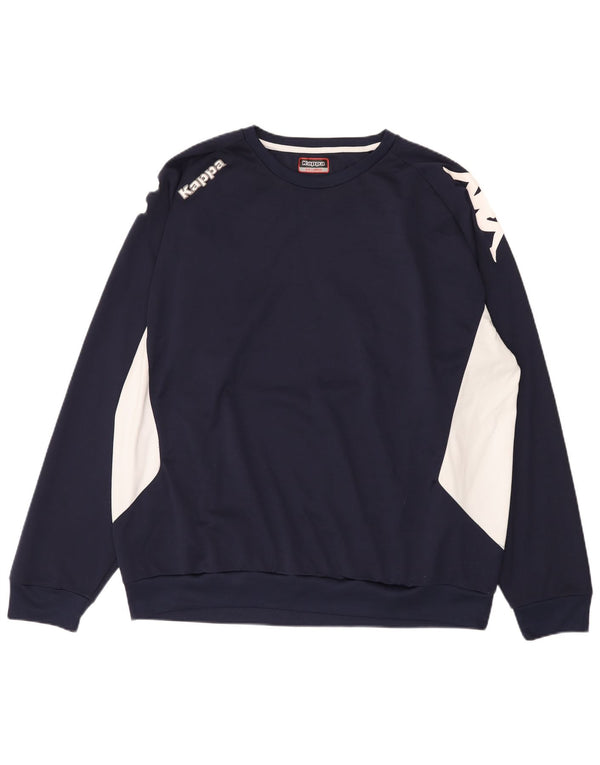 Ανδρικό φούτερ Kappa Jumper 3XL Navy Blue Colourblock