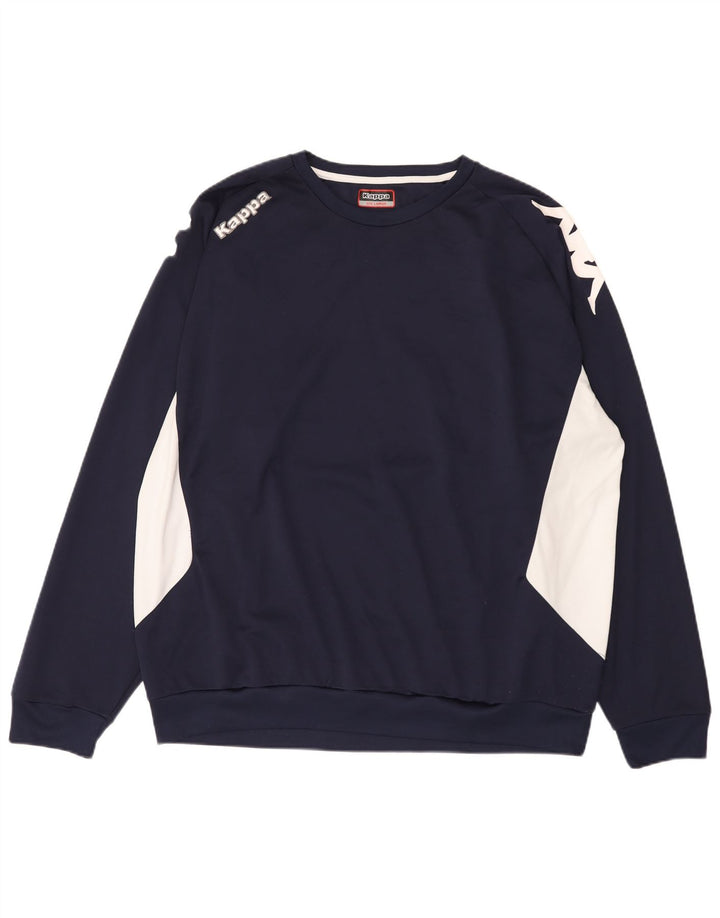 Ανδρικό φούτερ Kappa Jumper 3XL Navy Blue Colourblock