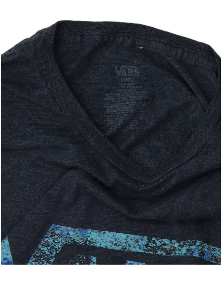 Ανδρικό γραφικό T-Shirt VANS Top Large Navy Blue