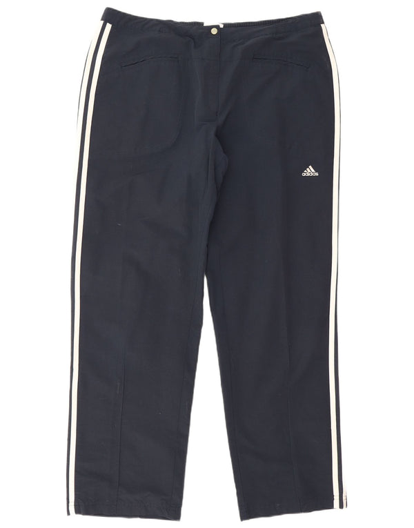 Γυναικείο ίσιο casual παντελόνι Adidas UK 20 2XL W34 L30 Navy Blue Cotton