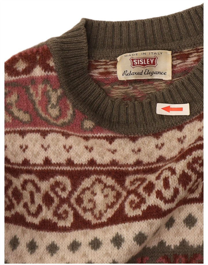 Ανδρικό πουλόβερ Sisley Crew Neck Jumper XL Πολύχρωμο Fair Isle