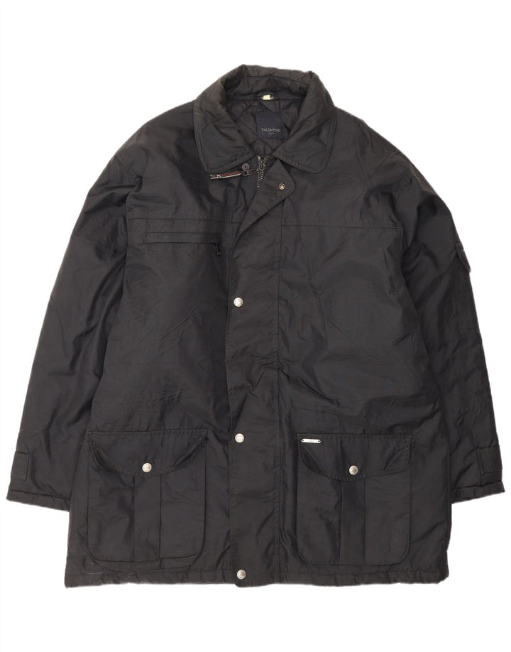 Ανδρικό παλτό Valentino Windbreaker IT 54 2XL Μαύρο Πολυαμίδιο