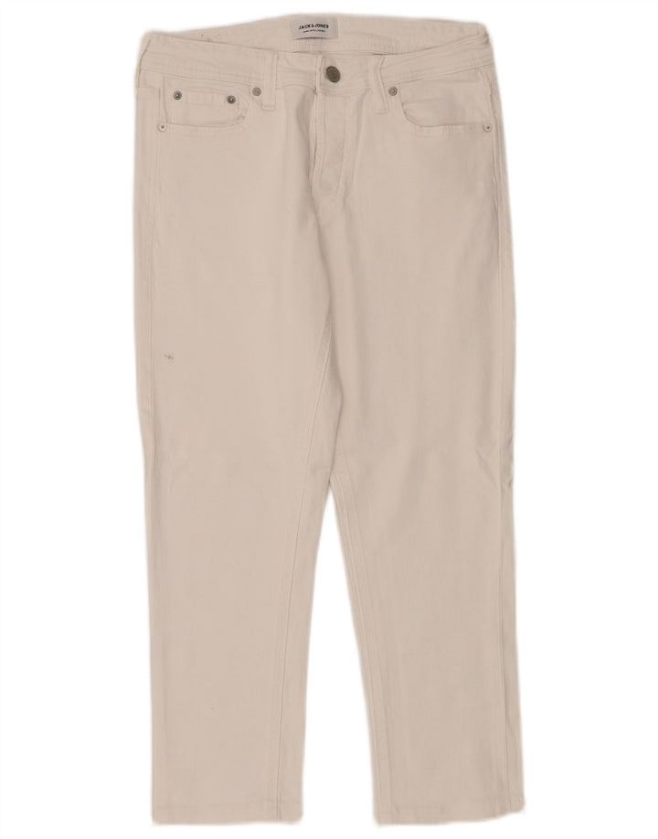 Jack & Jones Ανδρικό Slim Jeans W30 L26 Λευκό βαμβακερό