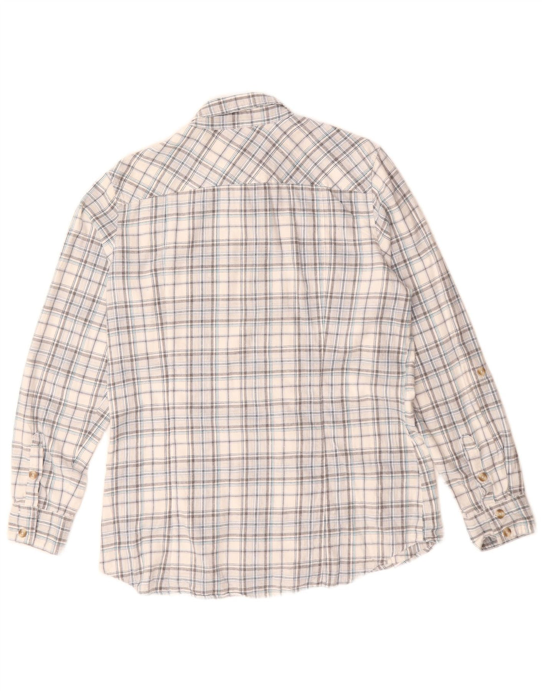 EDDIE BAUER Γυναικείο πουκάμισο UK 16 Large Grey Check Cotton