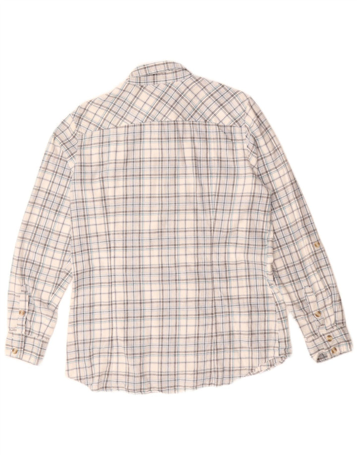 EDDIE BAUER Γυναικείο πουκάμισο UK 16 Large Grey Check Cotton