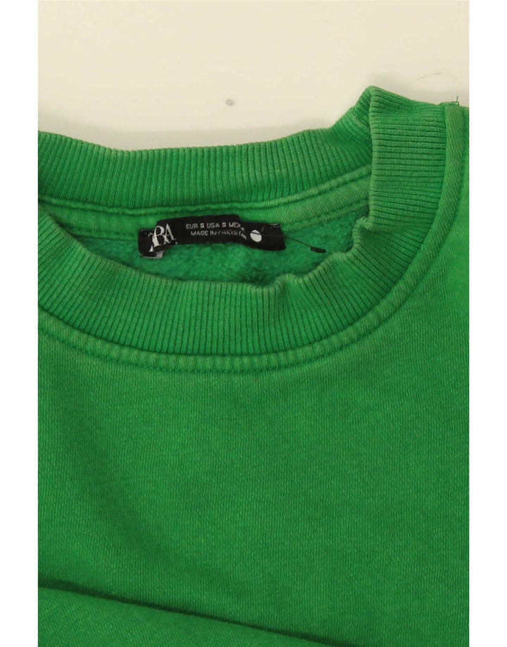 Zara Γυναικεία Φούτερ Jumper UK 10 Small Green