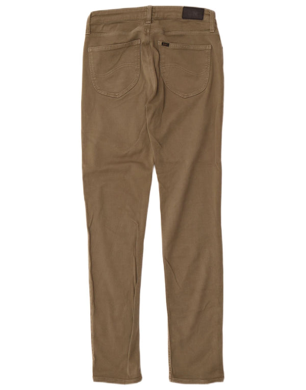 Lee Womens Elly Skinny Jeans W28 L33 Χακί βαμβακερό
