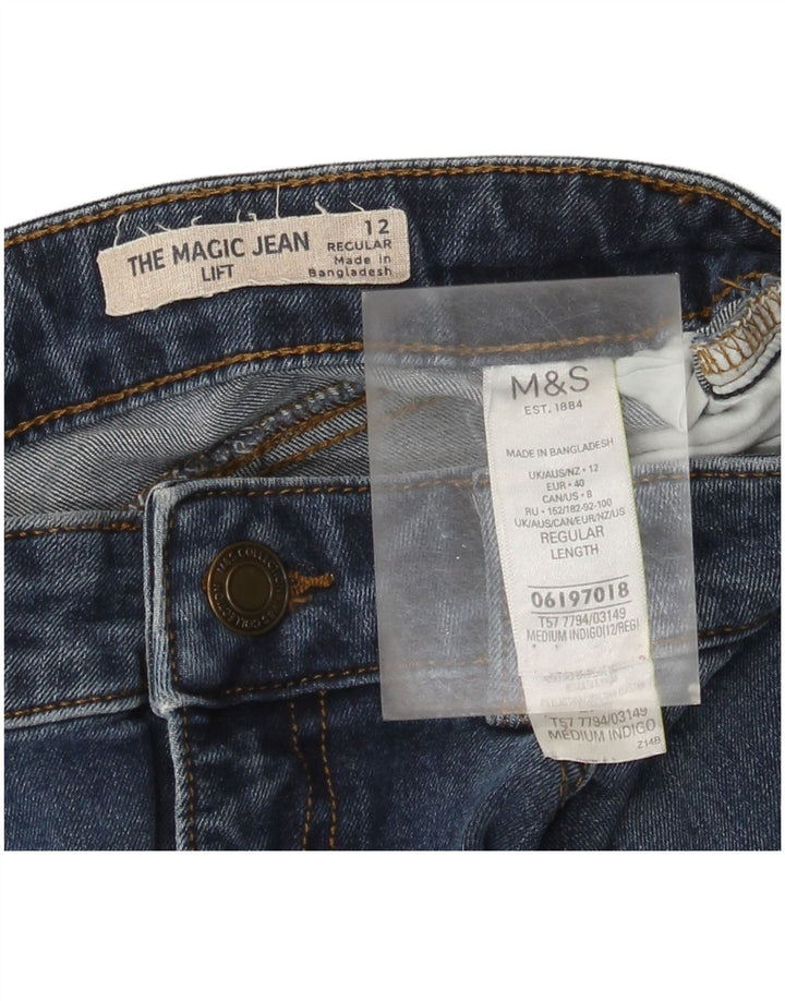 Marks & Spencer Γυναικείο κανονικό τζιν UK 12 Medium W30 L28 Μπλε βαμβακερό