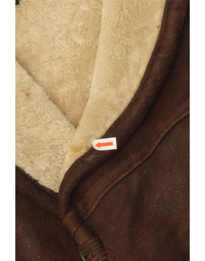 WESTBURY Ανδρικό Shearling Jacket IT 56 3XL Καφέ Δερμάτινο