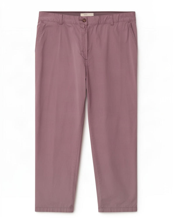 Marks & Spencer Γυναικείο ίσιο παντελόνι Chino UK 16 Large W34 L26 Purple