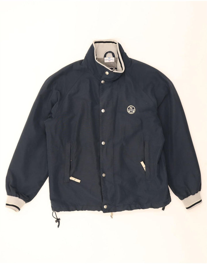 Ανδρικό μπουφάν North Sails Bomber UK 38 Medium Navy Blue Colourblock Βαμβακερό