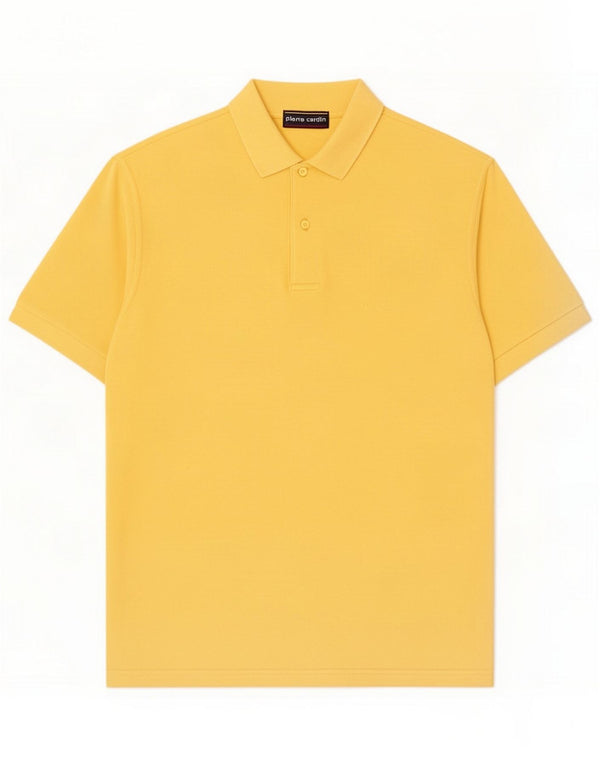 Pierre Cardin Ανδρικό μπλουζάκι πόλο IT 48 Medium Yellow Cotton