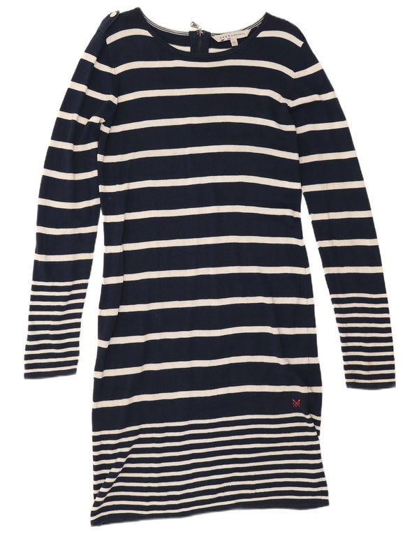 Crew Clothing Γυναικείο φόρεμα Jumper UK 12 Medium Navy Blue ριγέ