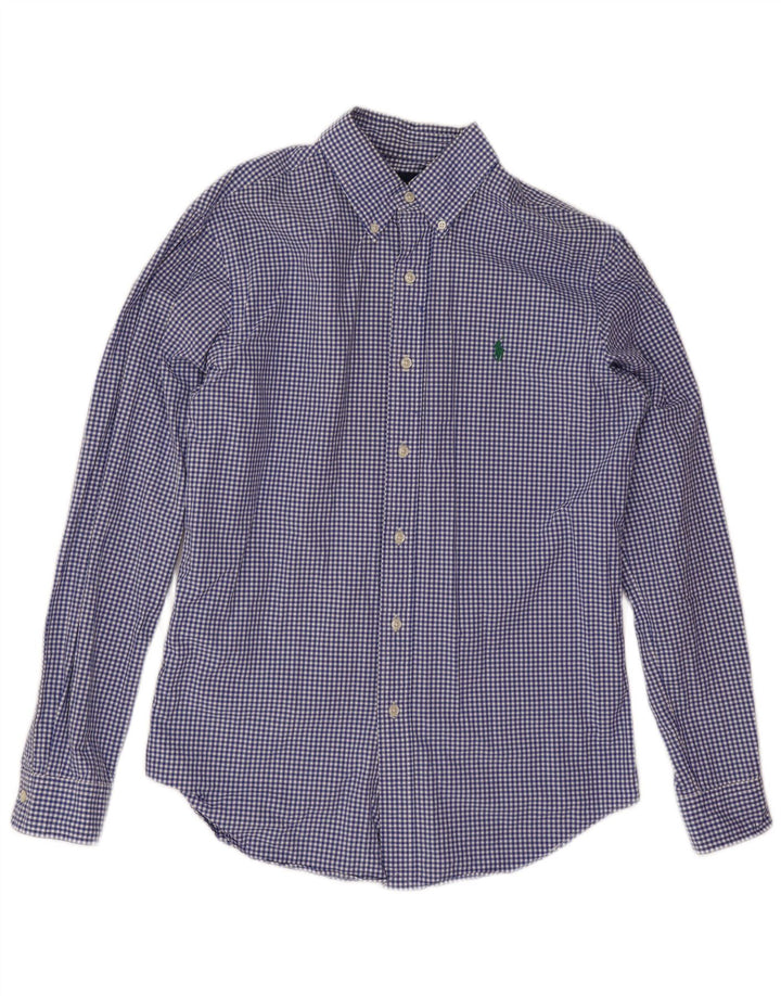 Ανδρικό πουκάμισο Ralph Lauren Slim Fit Medium Blue Gingham Cotton