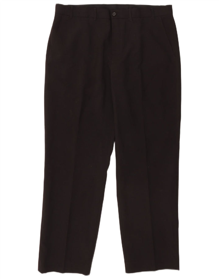 Marks & Spencer Ανδρικό ίσιο παντελόνι Chino W38 L31 Μαύρο πολυεστέρα