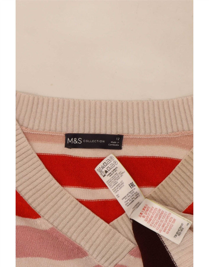 Marks & Spencer Γυναικείο πουλόβερ με λαιμόκοψη σε V UK 12 μεσαίο πολύχρωμο
