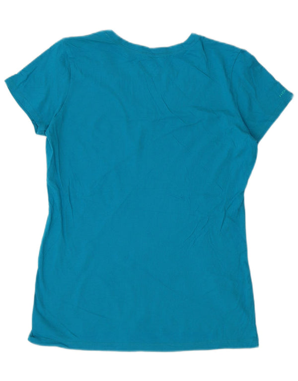 Γυναικείο μπλουζάκι Under Armour Heat Gear Graphic Top UK 12 μεσαίο μπλε βαμβακερό