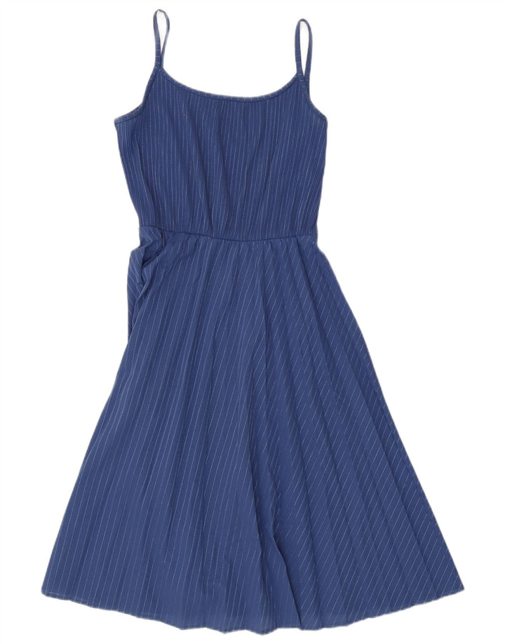 C&A Γυναικείο Sundress UK 10 Small Blue ριγέ πολυεστέρας