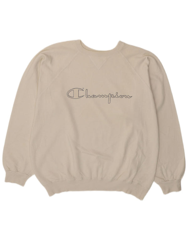 Ανδρικό γραφικό φούτερ Champion Jumper XL Λευκό βαμβακερό