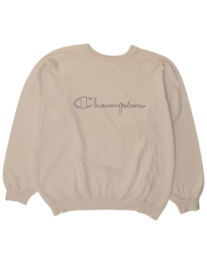 Ανδρικό γραφικό φούτερ Champion Jumper XL Λευκό βαμβακερό