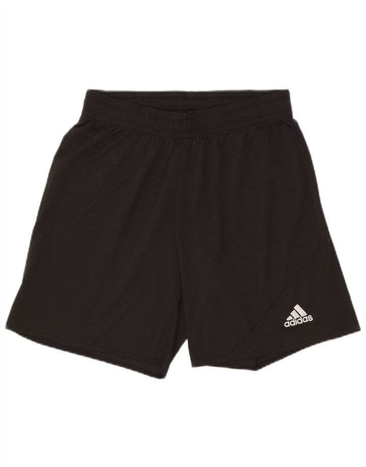 Ανδρικό σορτς Adidas Climalite από μεσαίο μαύρο πολυεστέρα