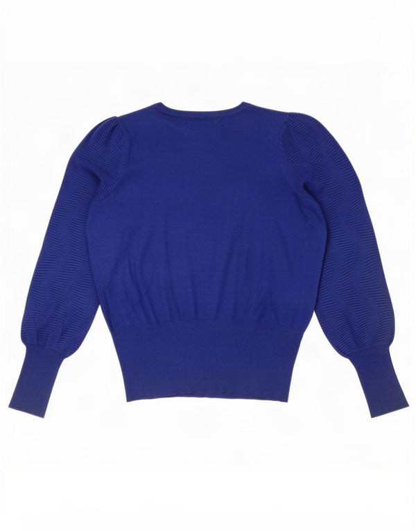 Marks & Spencer Γυναικείο Crop Boat Neck Jumper πουλόβερ UK 12 Medium Blue