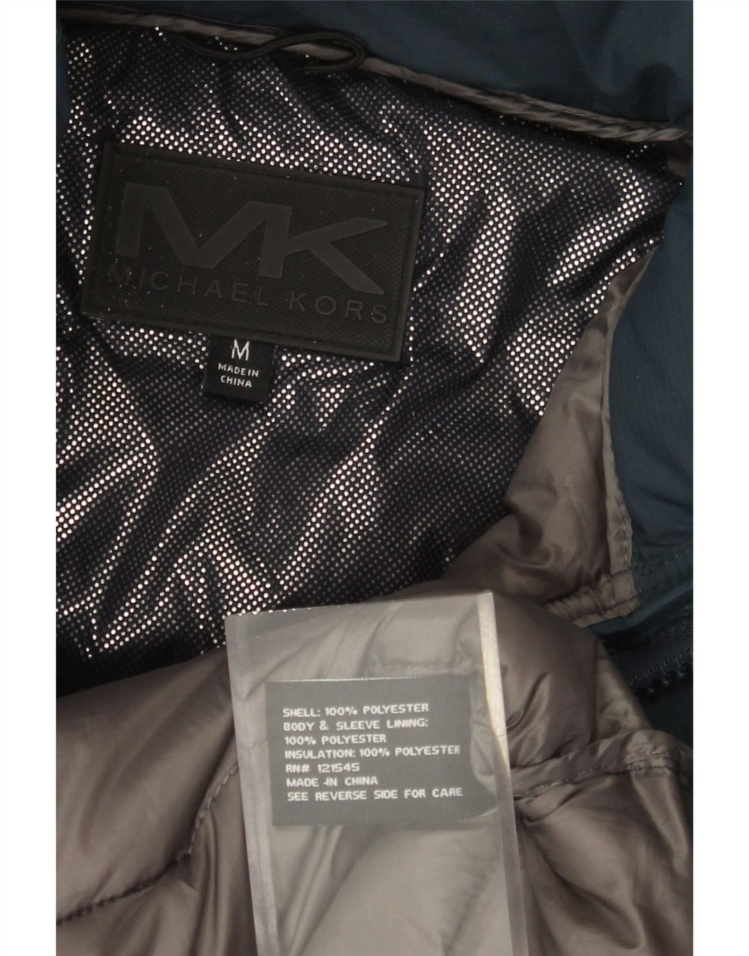 Michael Kors Ανδρικό μπουφάν με κουκούλα UK 38 Medium Navy Blue Polyester