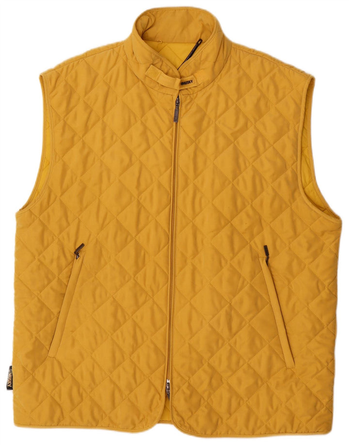 Ανδρικά Husky Quilted Gilet UK 40 Large Yellow Polyester