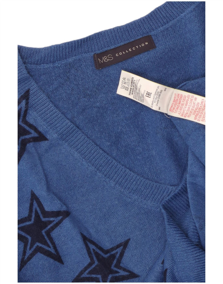 MARKS & SPENCER Γυναικείο πουλόβερ με V λαιμόκοψη UK 10 Small Blue