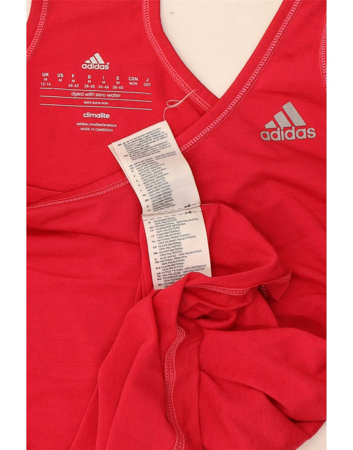 Adidas Womens Climalite Vest Top UK 12/14 Medium Pink Polyester