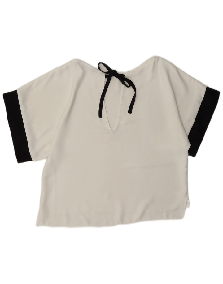 Zara Γυναικεία Μπλούζα Oversized Top UK 6 XS White Colourblock