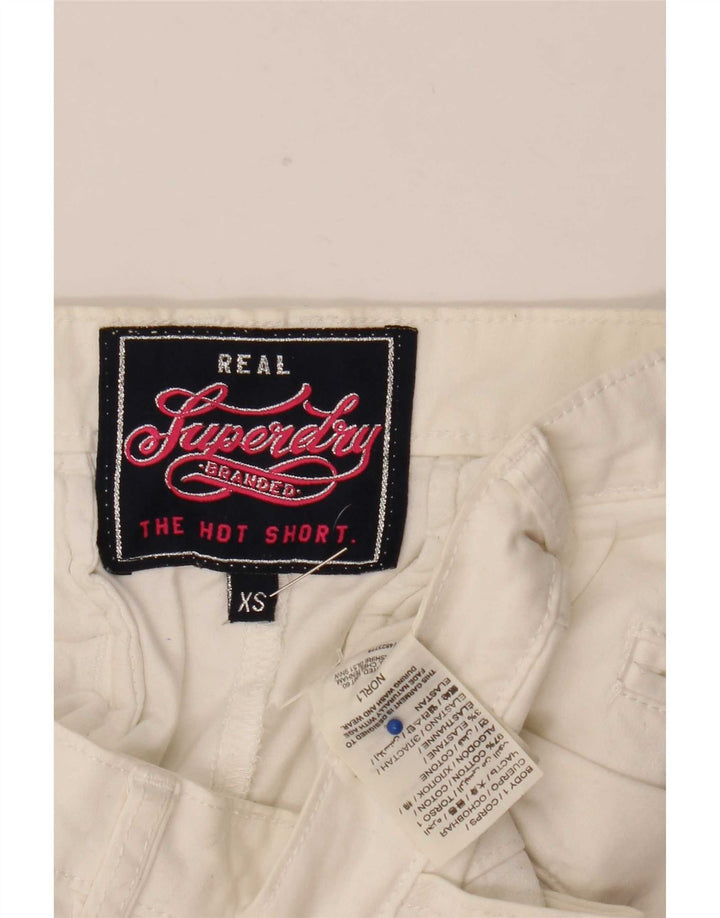 Γυναικείο Hot Παντελόνι Superdry XS W27 Λευκό βαμβακερό
