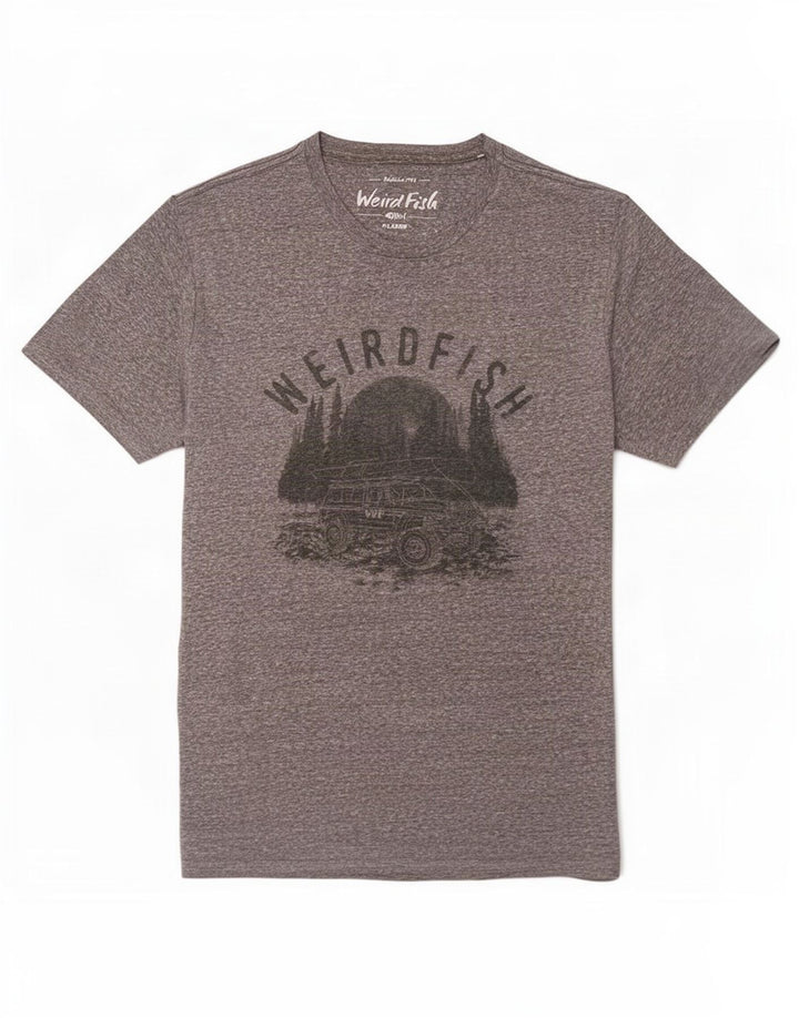 Ανδρικό γραφικό μπλουζάκι Weird Fish Top XL Grey Flecked Polyester
