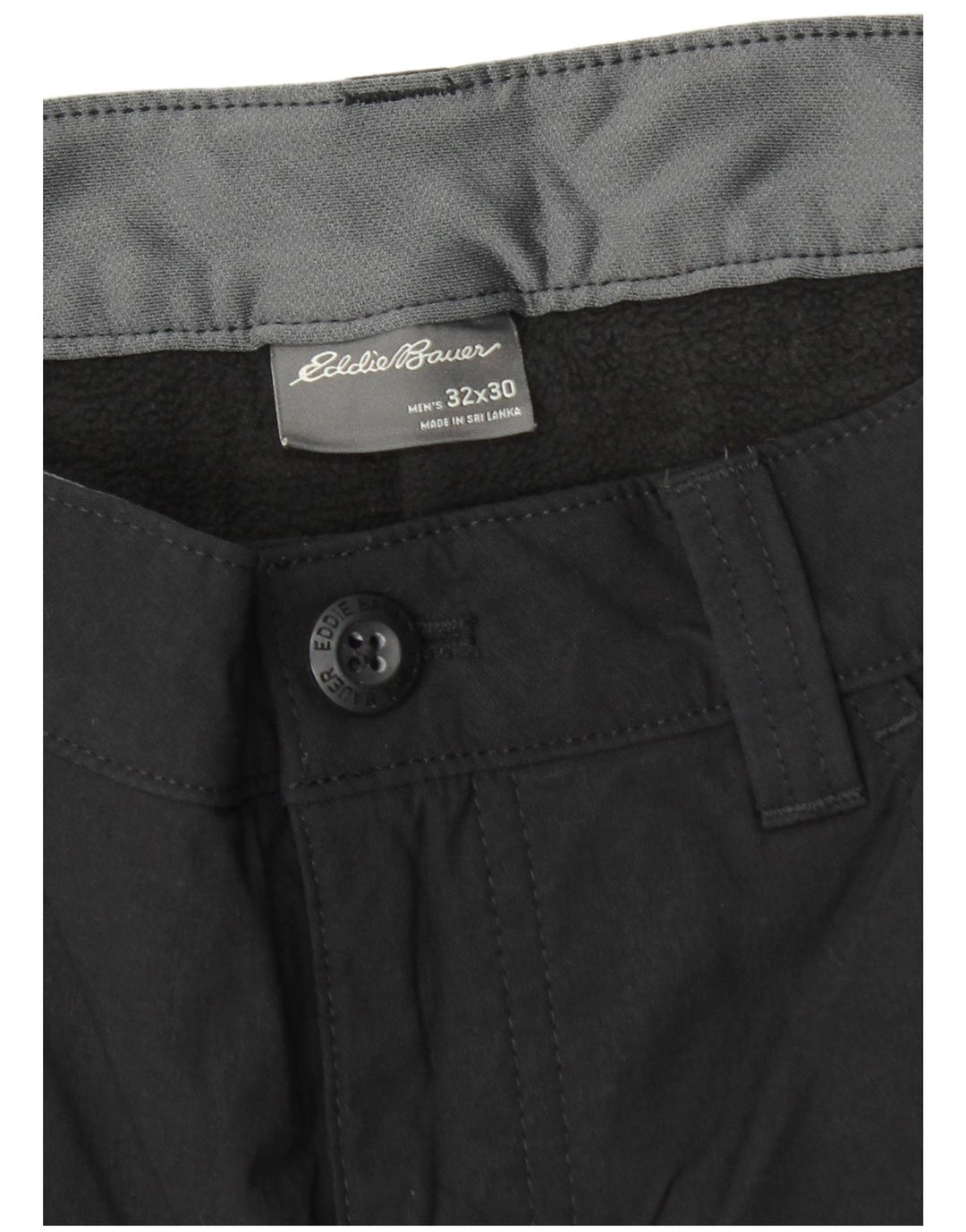 EDDIE BAUER Ανδρικό ίσιο παντελόνι Cargo W32 L30 Μαύρο νάιλον