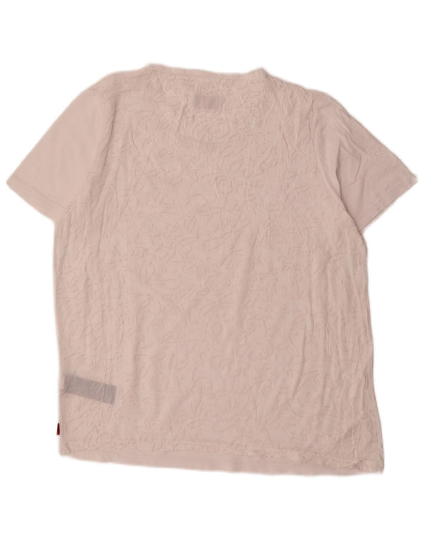 Kappa Γυναικείο T-Shirt Top UK 18 XL Λευκό βαμβακερό