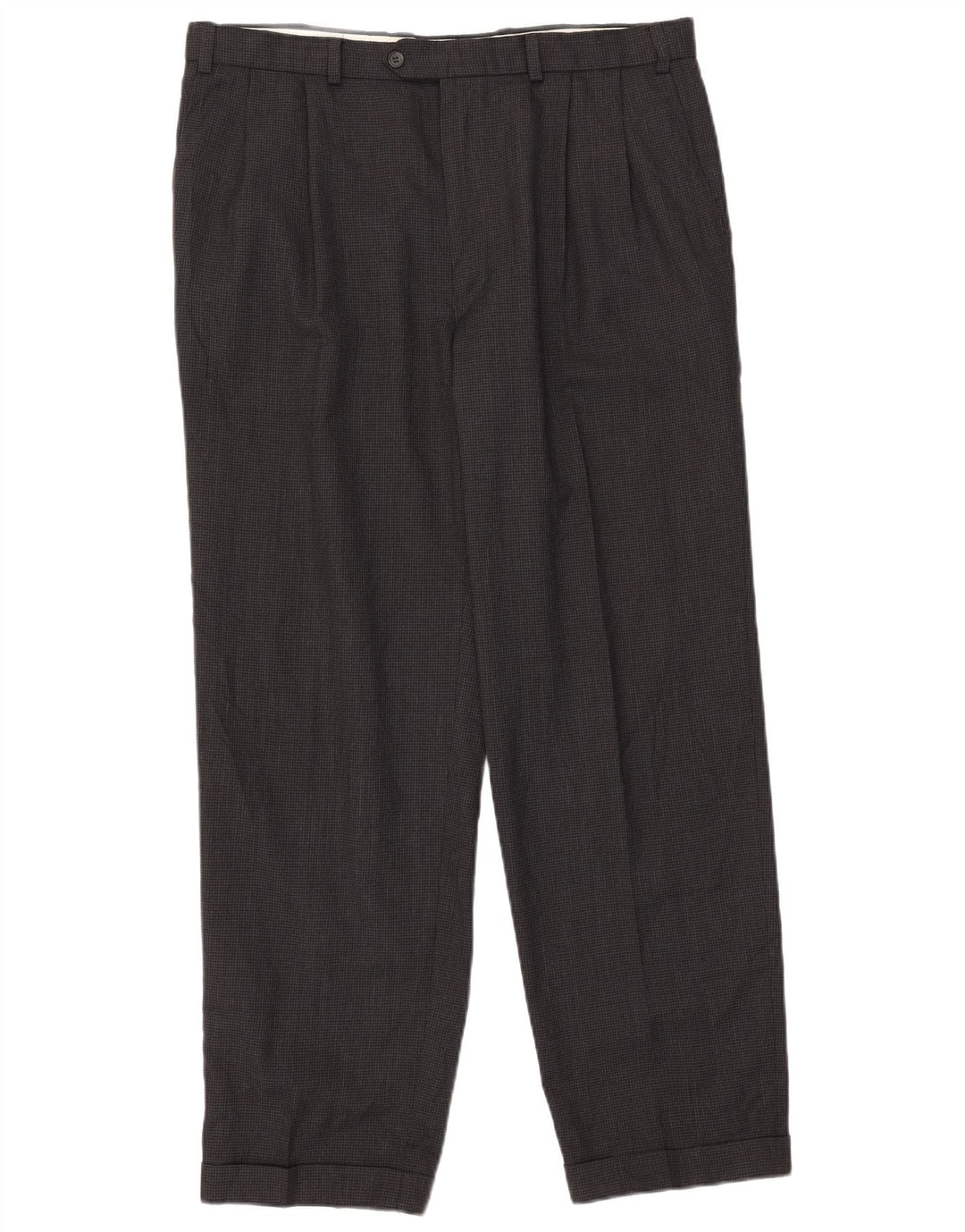 Marks & Spencer Ανδρικό παντελόνι με καρφίτσα W38 L31 Grey Houndstooth
