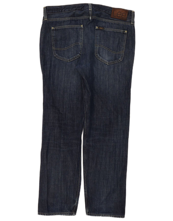 Lee Mens Chase Tapered Jeans W34 L32 Navy Blue Cotton