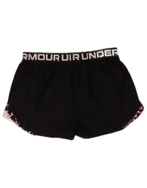 Under Armour Girls Heat Gear Graphic Sport σορτς 13-14 ετών XL Μαύρο